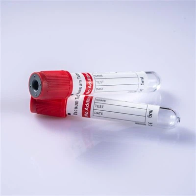 Одноразовая вакуумная пробирка для сбора крови без добавок